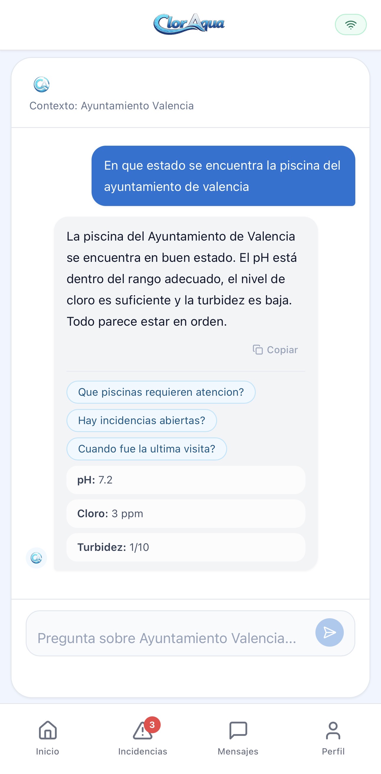 Asistente IA de ClorAqua