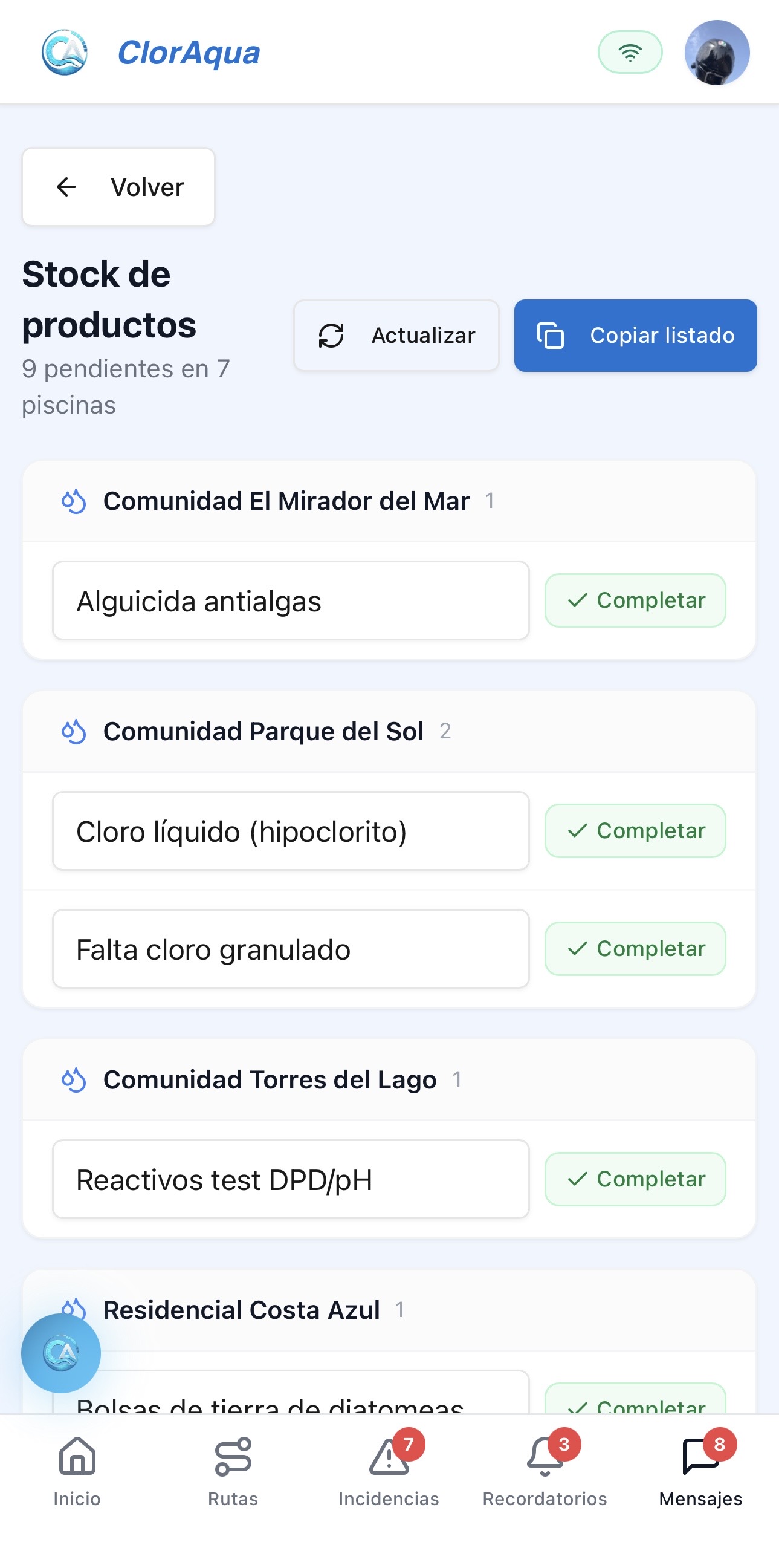 Estoque de produtos